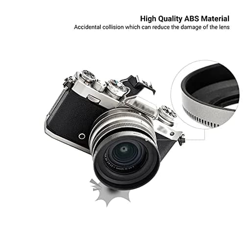 JJC Silver Camera Lens Hood for Nikon NIKKOR Z DX 16-50mm f/3.5-6.3 VR | Replaces HN-40, Compatible w 46mm Cap & Filter thumbnail 5