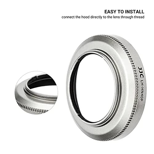 JJC Silver Camera Lens Hood for Nikon NIKKOR Z DX 16-50mm f/3.5-6.3 VR | Replaces HN-40, Compatible w 46mm Cap & Filter thumbnail 3