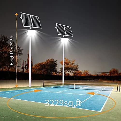 TIN SUM SOLAR ENERGY 400W LED Solar Security Flood Lights with Remote Control, 40000 Lumens, IP66 Waterproof | 6.87 kg (15.15 lb) thumbnail 5