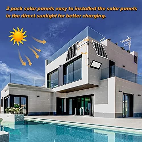TIN SUM SOLAR ENERGY 400W LED Solar Security Flood Lights with Remote Control, 40000 Lumens, IP66 Waterproof | 6.87 kg (15.15 lb) thumbnail 2