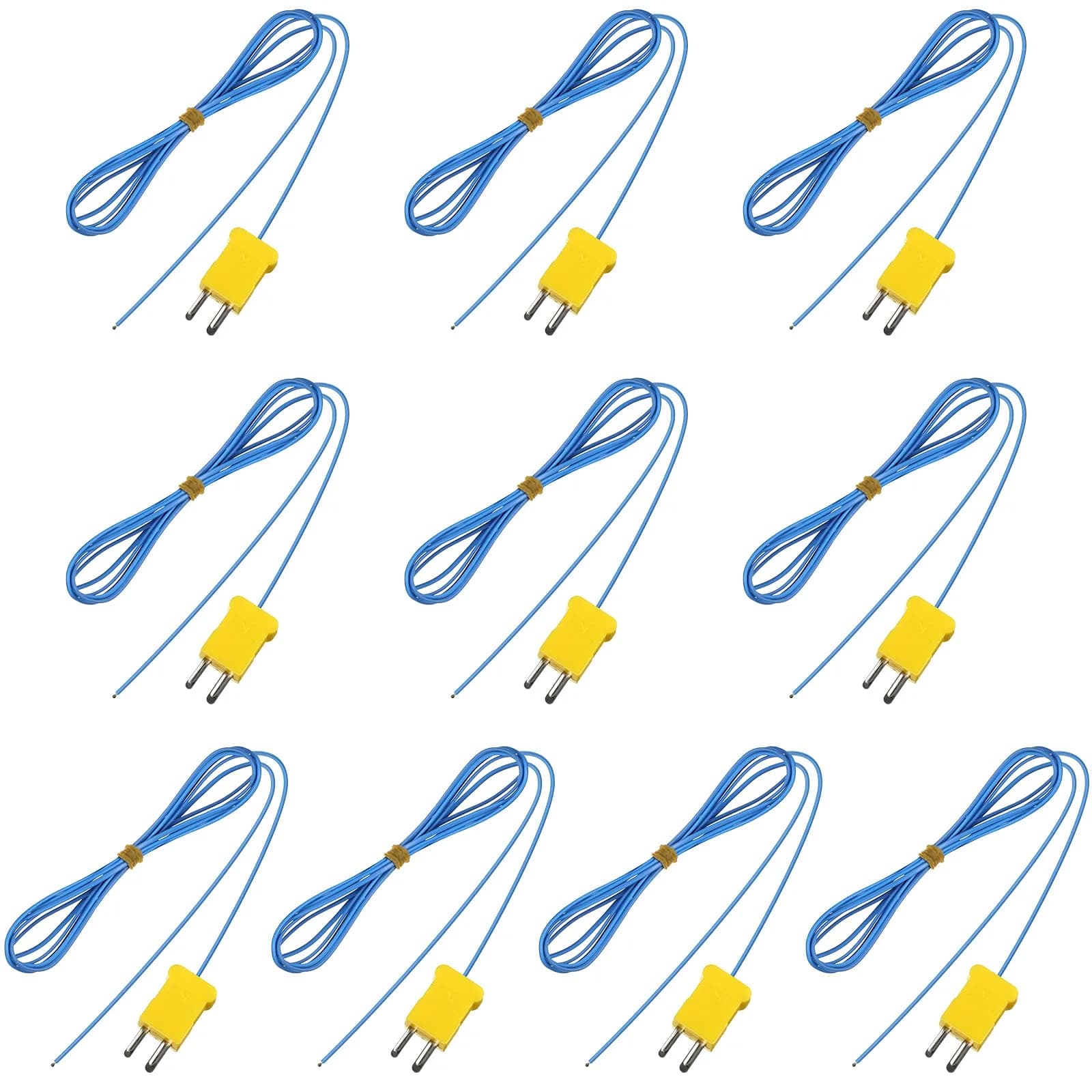 Frienda 2 Meter K-Type Temperature Sensor -40 to 400°C Waterproof Probe for Thermocouple Sensors (10 Pieces) | Precision Measurement