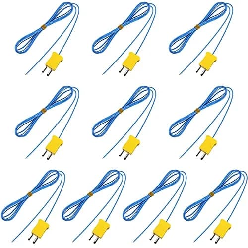 Frienda 2 Meter K-Type Temperature Sensor -40 to 400°C Waterproof Probe for Thermocouple Sensors (10 Pieces) | Precision Measurement thumbnail 1