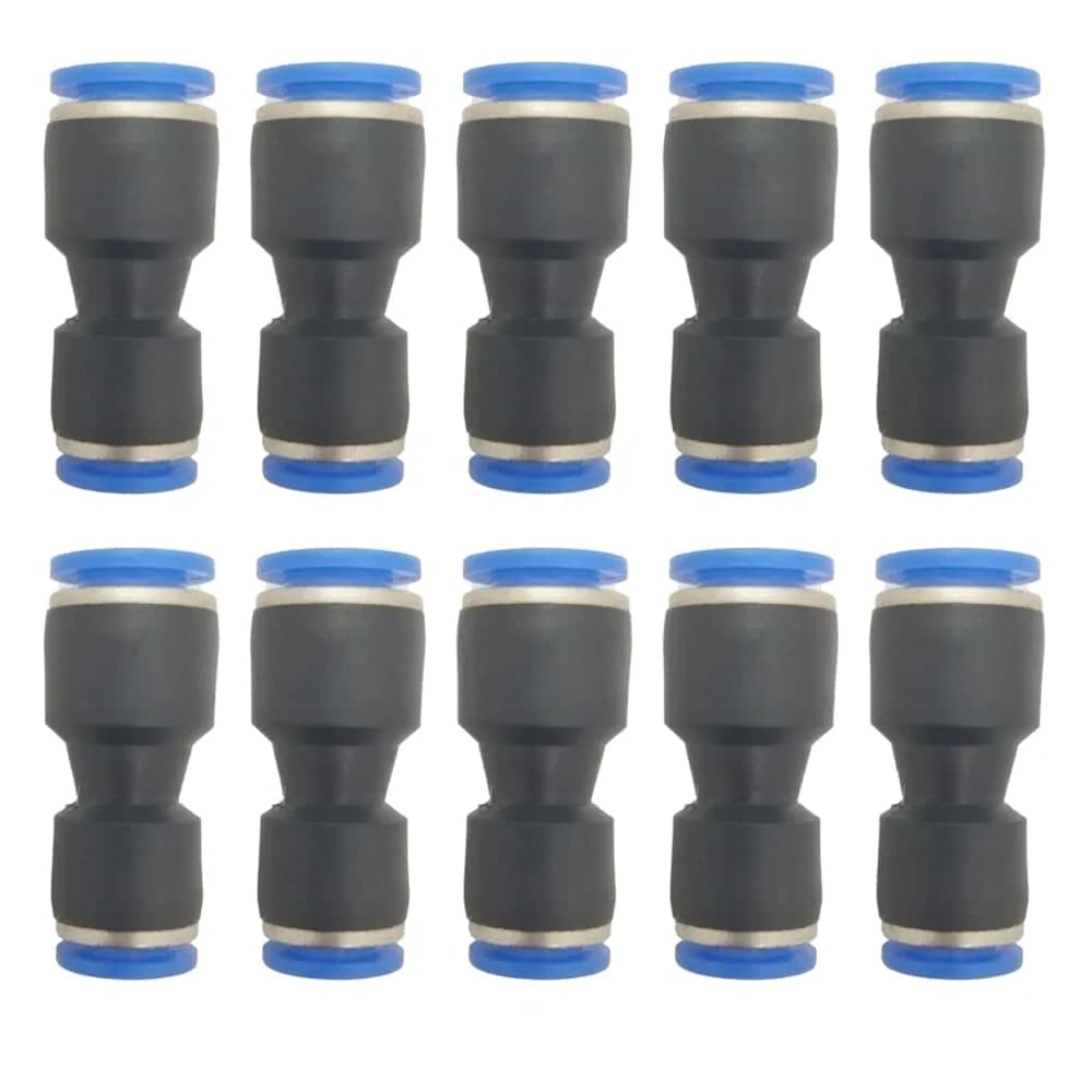 ROZESAZZ Pneumatic Quick Connector 5/16" OD x 1/4" OD Straight Reducer Union (Pack of 10) | Connects Different Tube Sizes — 5/16 inch-1/4 inch
