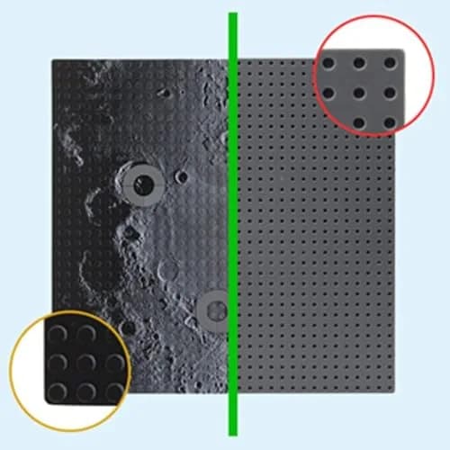 Feleph Space Moon Baseplates Building Kit 10x10 Inches 2PCS | Space-themed Compatible Baseplates for Creative Space Environments thumbnail 3