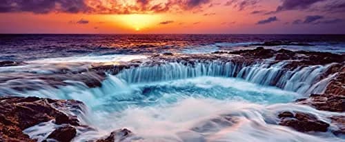 JATOK Sunset Waterfall Diamond Painting Kit for Adults, 90cm x 40cm (35.5 x 15.7 in) | Full Round Drill Art thumbnail 2