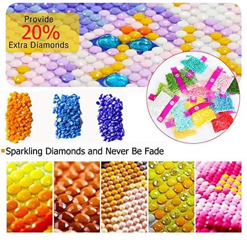 JATOK Diamond Painting Kit for Adults, NYC Night Landscape 90x40cm (35.5x15.7 in) | Full Round Drill Gem Art thumbnail 8