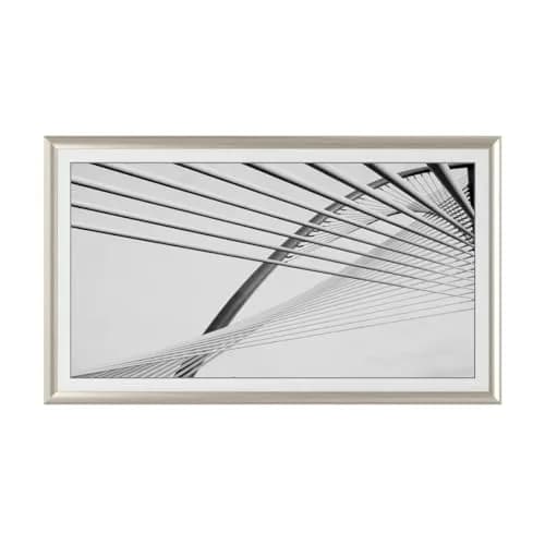 Frame My TV German Silver Prismatic 32" Deco TV Frame for Samsung The Frame/Pro TVs | Aluminum Wall Mount thumbnail 3
