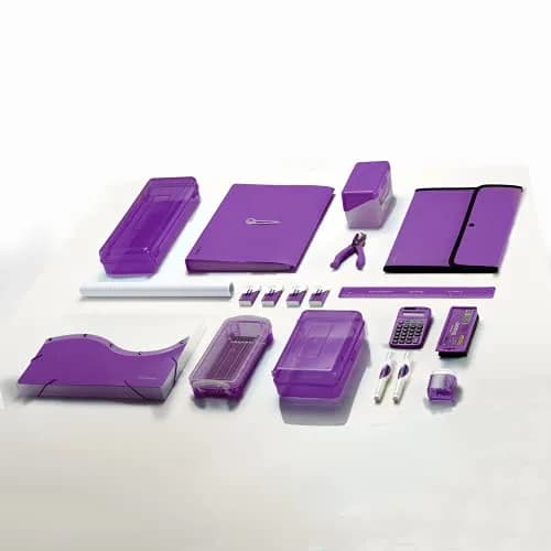 Enday Index Card Holder 3x5 | Durable Plastic Organizer with 5 Tab Dividers, Holds 100 Cards, Purple thumbnail 7