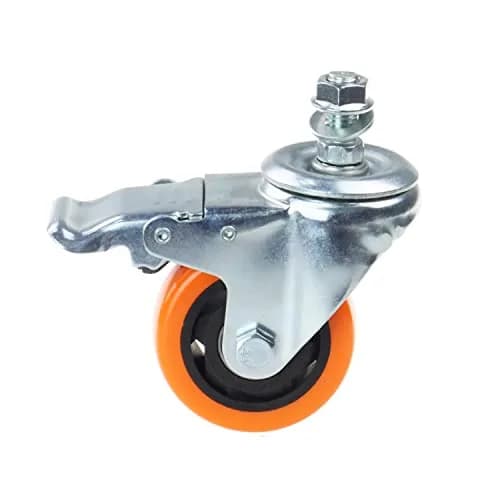 YEWEKE Heavy Duty Swivel Wheels 3 Inch Yellow PVC Casters M12-1.75x25mm | Up to 1200 Lbs Industrial & Furniture Casters thumbnail 4