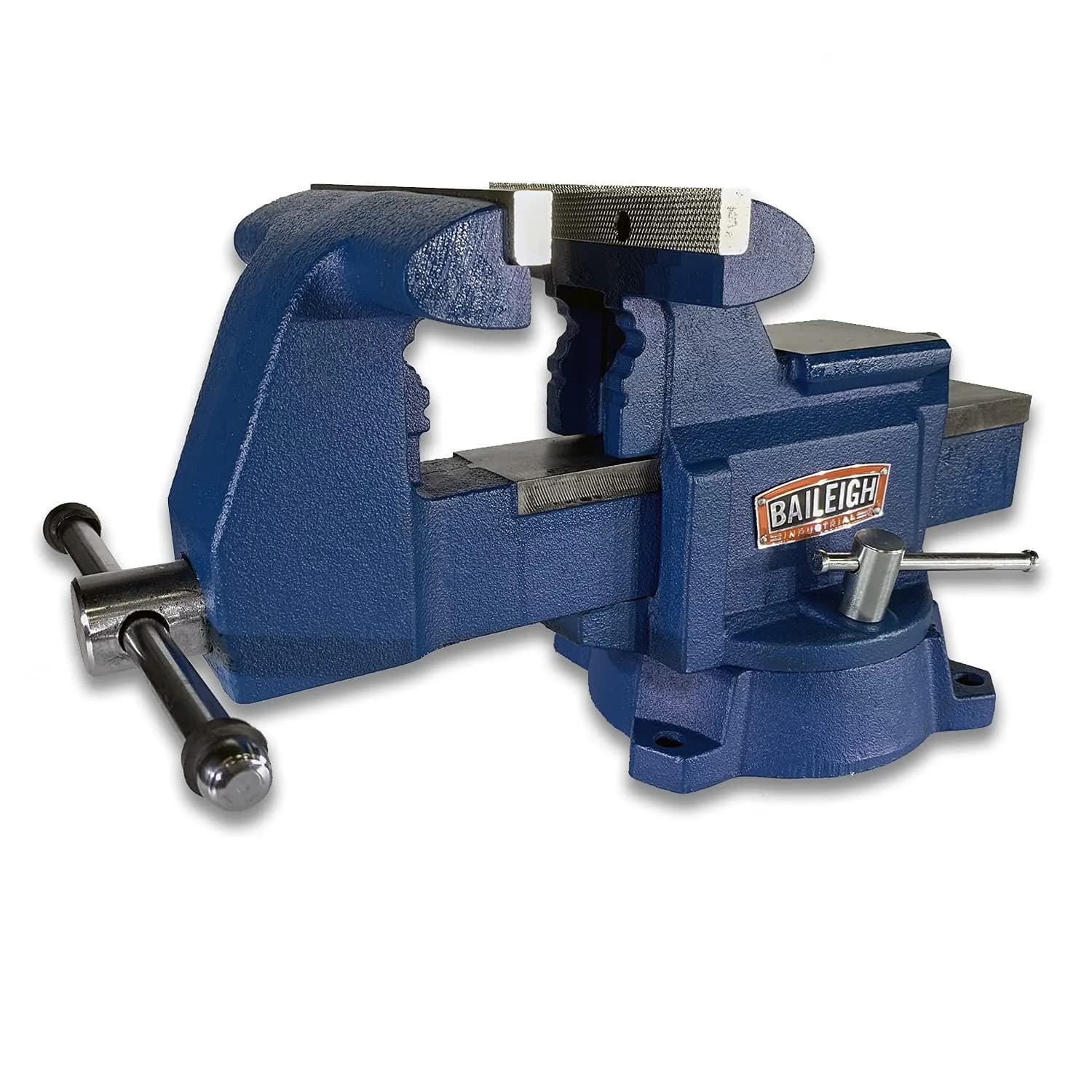 Baileigh Industrial Bench Vise, 5-1/2" Jaw Width, 6" Max Jaw Opening | Ductile Cast Iron, 3.5 Tons Clamping Force