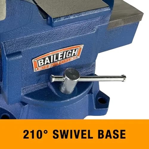 Baileigh Industrial Bench Vise, 5-1/2" Jaw Width, 6" Max Jaw Opening | Ductile Cast Iron, 3.5 Tons Clamping Force thumbnail 4
