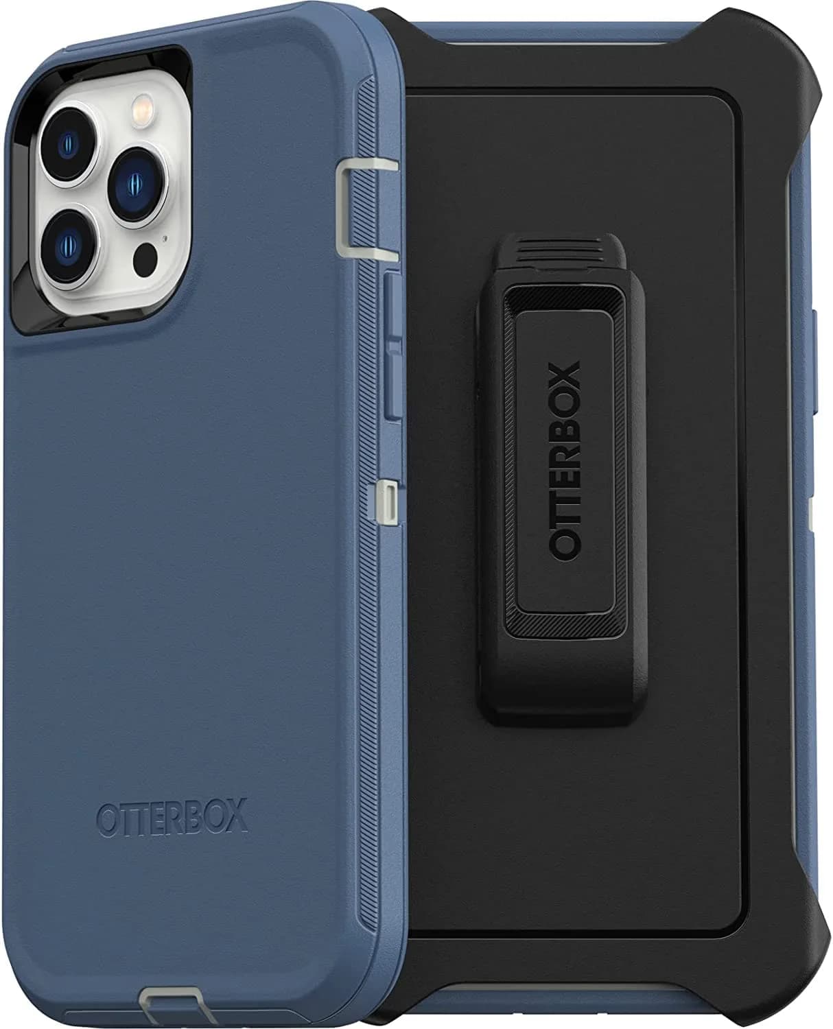 OtterBox Defender Series Case for iPhone 13 Pro Max & 12 Pro Max - Fort Blue | Rugged & Durable with Port Protection — Blue