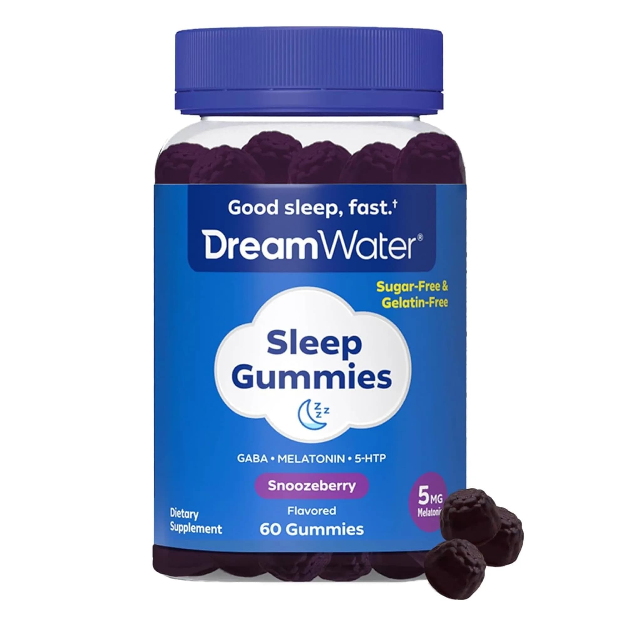 Dream Water Sleep Gummies (60 Count) | Natural Melatonin & GABA for Adults — Multi