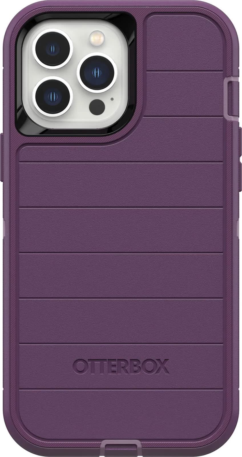 OtterBox Defender Series Case for iPhone 13 Pro Max & 12 Pro Max - HAPPY PURPLE | Rugged & Durable with Port Protection — Purple