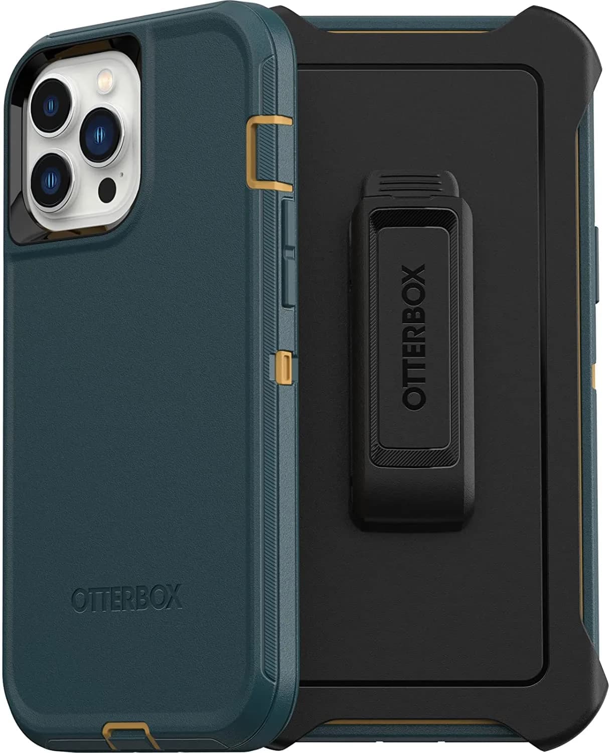 OtterBox Defender Series Case for iPhone 13 Pro Max & 12 Pro Max - Fort Blue | Rugged & Durable with Port Protection — Green