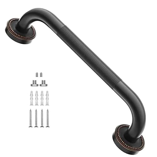 ZUEXT 12 Inch Oil Rubbed Black Bronze Shower Grab Bar | Anti Slip, Support up to 500 lbs thumbnail 1