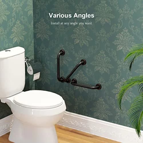 ZUEXT 12 Inch Oil Rubbed Black Bronze Shower Grab Bar | Anti Slip, Support up to 500 lbs thumbnail 7