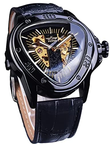 FORSINING Men's Mechanical Watch Triangle Racing Dial 45mm (Black) | Automatic Self-Winding thumbnail 1