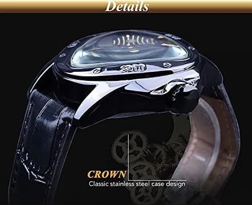 FORSINING Men's Mechanical Watch Triangle Racing Dial 45mm (Black) | Automatic Self-Winding thumbnail 8