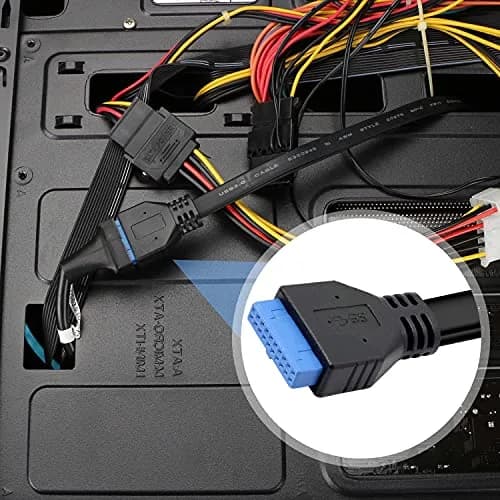 XMSJSIY USB 3.0 Front Panel Cable 19/20pin | Dual USB-A Ports for Motherboard thumbnail 5