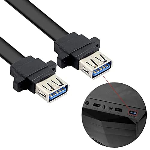 XMSJSIY USB 3.0 Front Panel Cable 19/20pin | Dual USB-A Ports for Motherboard thumbnail 3