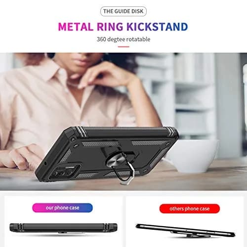 LeYi for Moto G Stylus 2021 Case 4G | Heavy Duty Shockproof & Stand Black thumbnail 8
