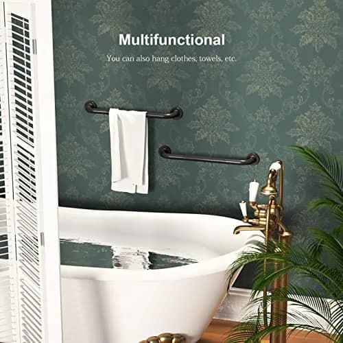 ZUEXT 20 Inch Oil Rubbed Black Bronze Shower Grab Bar | Anti Slip, 500 lbs Support thumbnail 6