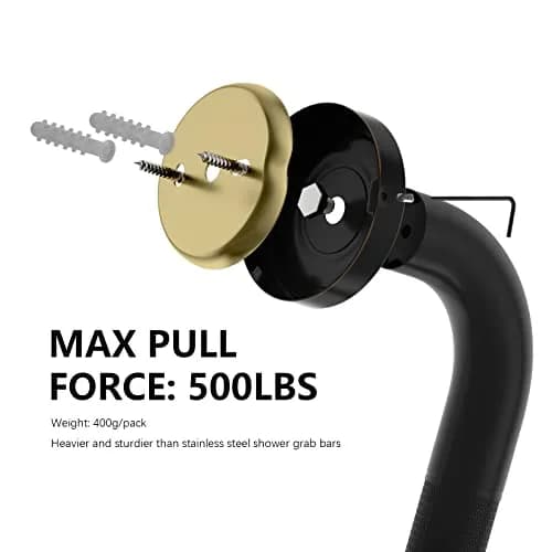 ZUEXT 20 Inch Oil Rubbed Black Bronze Shower Grab Bar | Anti Slip, 500 lbs Support thumbnail 3