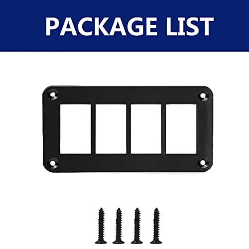 MIIGII 4 Gang Rocker Toggle Switch Panel Aluminum Housing Waterproof Vehicle Panel thumbnail 6