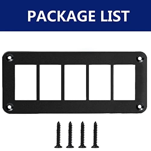 MIIGII 5 Gang Rocker Toggle Switch Panel Aluminum Housing Waterproof for Car Truck Marine RV thumbnail 6