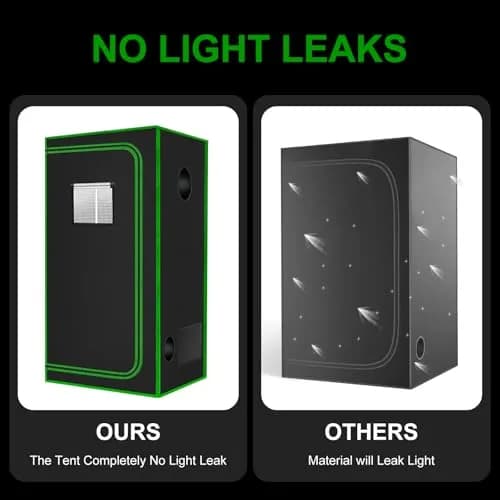 MELONFARM 2x2 Grow Tent 24"x24"x48" | High Reflective 600D Diamond Mylar for Indoor Plants thumbnail 2