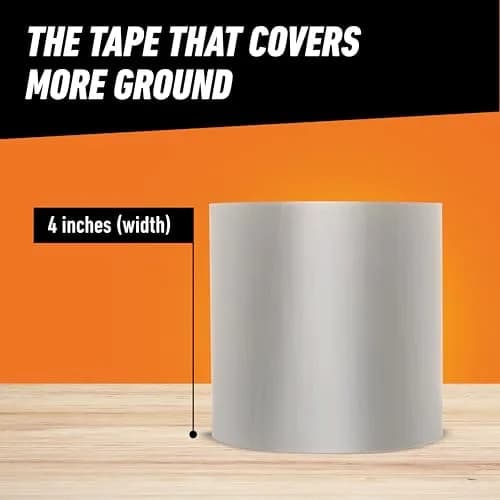 Gorilla Waterproofing Tape Clear 4" x 8' (9.6 ft / 2.9 m) | Permanent Seal for Leaks & Repairs thumbnail 6