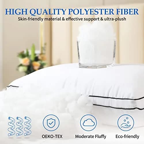 DolceLuna King Size Pillows Set of 2 | Hotel Luxury Support & Comfort thumbnail 4