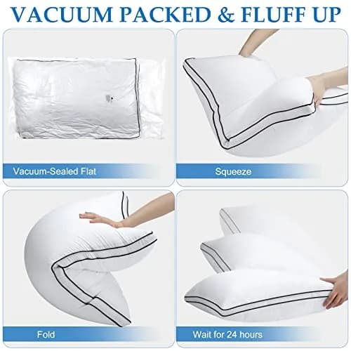 DolceLuna King Size Pillows Set of 2 | Hotel Luxury Support & Comfort thumbnail 7