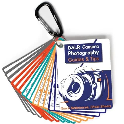 Tip Info DSLR Cheat Sheet Photography Accessories 10 cm (4 in) | Quick Reference Cards for Canon, Nikon, Sony thumbnail 1