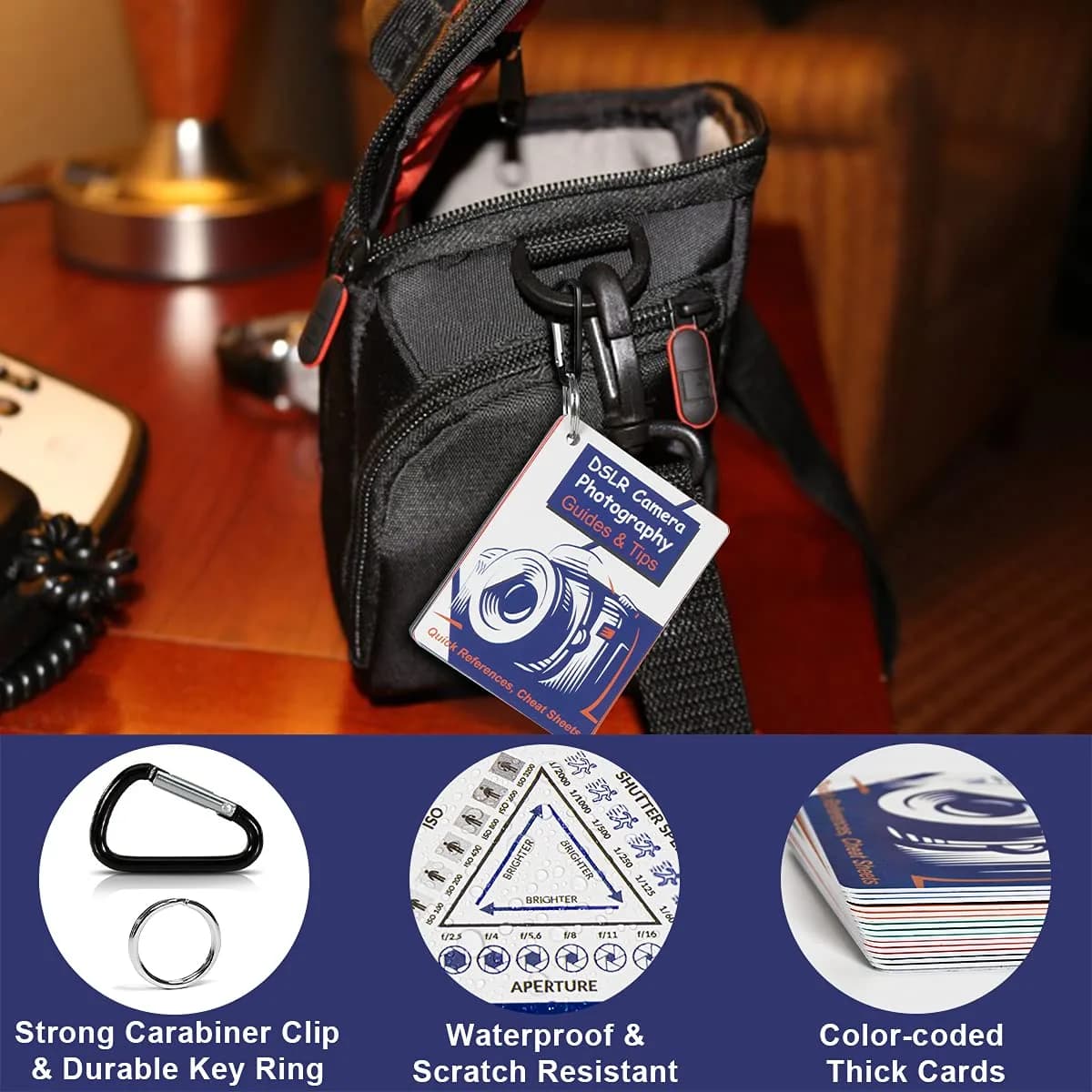 Tip Info DSLR Cheat Sheet Photography Accessories 10 cm (4 in) | Quick Reference Cards for Canon, Nikon, Sony - view 3
