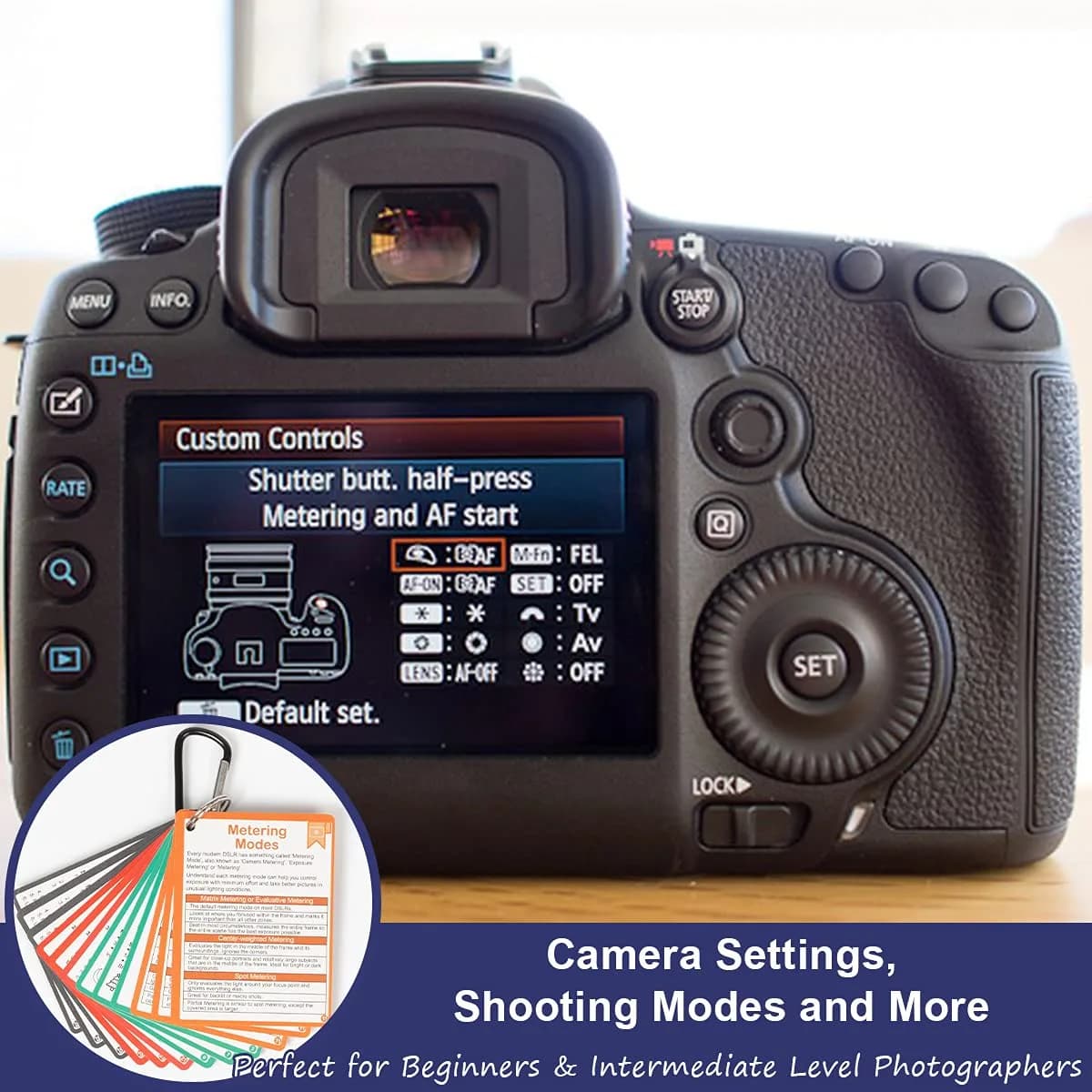 Tip Info DSLR Cheat Sheet Photography Accessories 10 cm (4 in) | Quick Reference Cards for Canon, Nikon, Sony - view 4