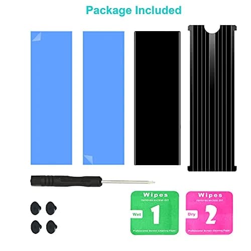 SGTKJSJS M.2 SSD Heatsink Cooler 2280 Double-Sided Heat Sink with Thermal Pad for PS5/PC NVME M.2 SSD (Black, 3 x 0.95 x 0.4 inches) thumbnail 6