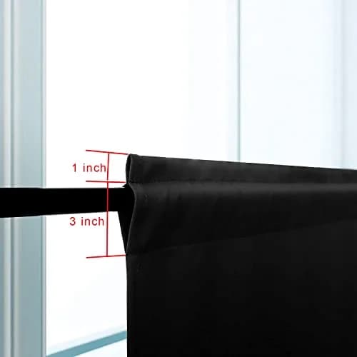 Pickluc Black Curtain 30"W x 24"L | Blackout, Sound & Heat Insulation (70-120 chars) thumbnail 4