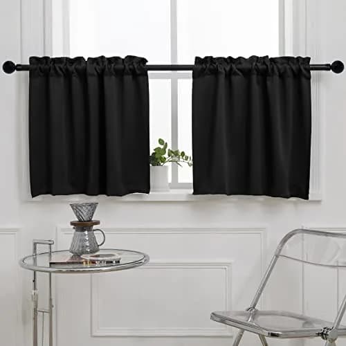 Pickluc Black Curtain 30"W x 24"L | Blackout, Sound & Heat Insulation (70-120 chars) thumbnail 2