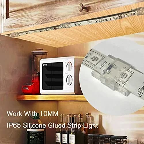ATB- LED Strip Light Mounting Brackets 100 Pack | Dual Installation for 8-10mm Width Strips thumbnail 4