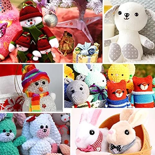 UPINS Large Safety Eyes and Nose Set 180 Pcs with Washers | 12-30mm Black Plastic for Amigurumi & Crafts thumbnail 6