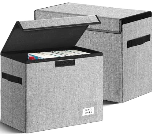 Leffis 2 Pack Comic Book Storage 15.5" x 7.5" x 11.3" | Holds 150 Comics Heavy Duty thumbnail 1