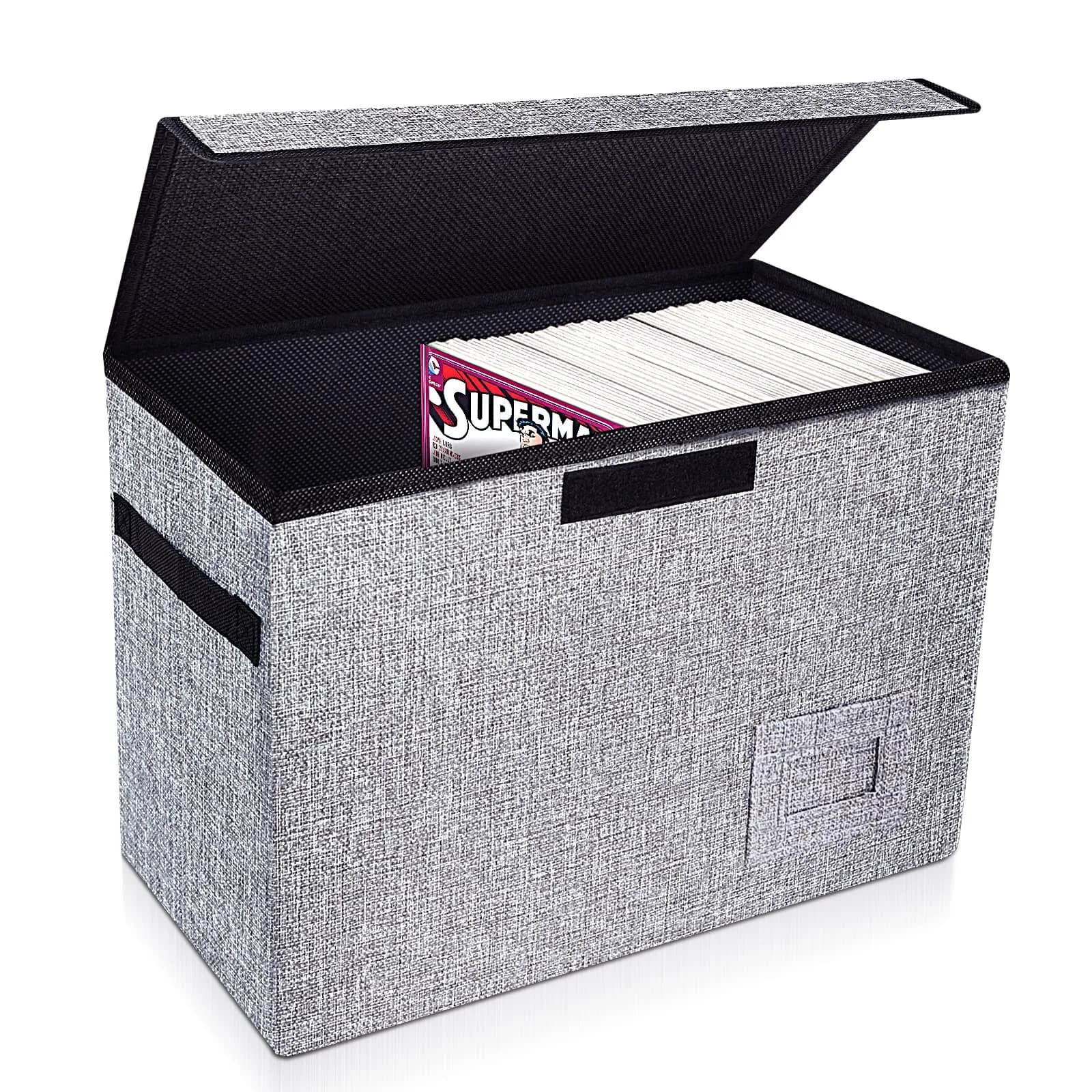 Leffis Comic Book Storage Box 15.5" x 7.5" x 11.3" | Heavy Duty Comic Bin for 150 Comics