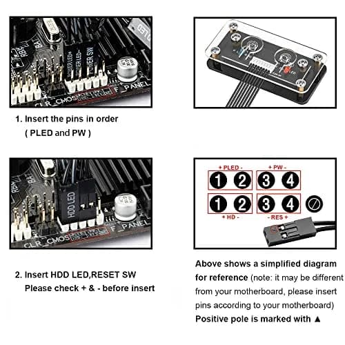 OwlTree External PC Power Button - Motherboard Switch - On/Off Power Supply (8x4x1.6cm) thumbnail 4