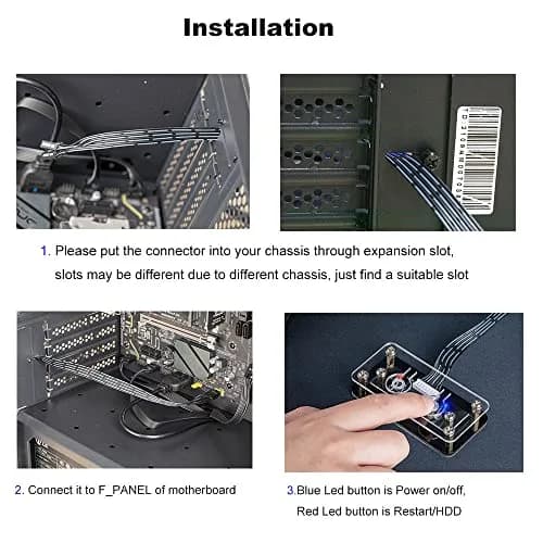 OwlTree External PC Power Button - Motherboard Switch - On/Off Power Supply (8x4x1.6cm) thumbnail 5