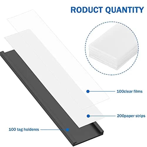 Outus 100 Pcs Magnetic Label Holders for Metal Racks & Shelves | Reusable, Durable, Easy Labeling (70-120 chars) thumbnail 4