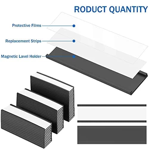 Outus 100 Pcs Magnetic Label Holders for Metal Racks & Shelves | Reusable, Durable, Easy Labeling (70-120 chars) thumbnail 5