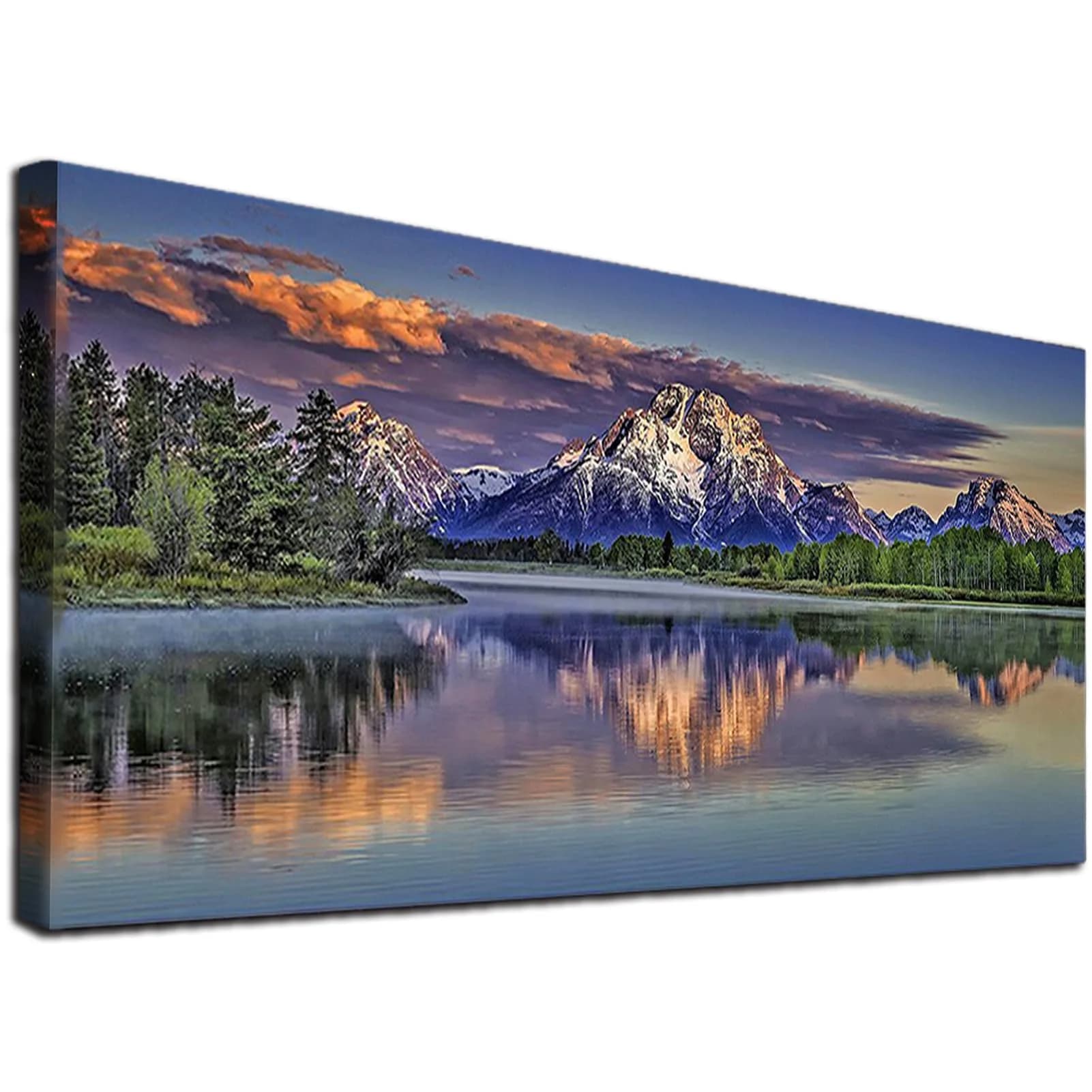 JATOK Diamond Painting Kit for Adults, Alpine Lake, 90cm x 40cm (35.5 x 15.7 in) | Full Round Drill Art & Craft Kit — Green