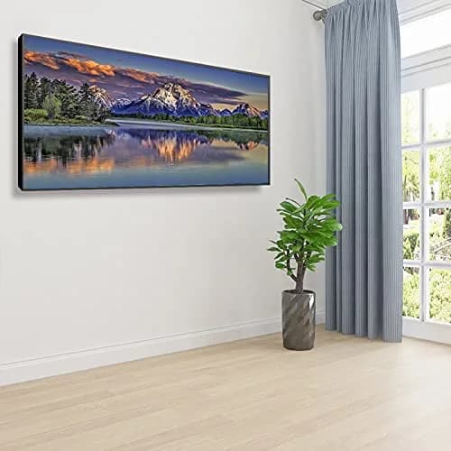 JATOK Diamond Painting Kit for Adults, Mount Moran at Dusk, 90x40cm (35.5x15.7 in) | Full Round Drill HD Canvas thumbnail 5